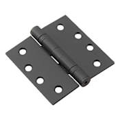 Richelieu 4 Inch x 4 Inch Ball Bearing Square Corner Mortise Door Hinge - Three Hinges Black