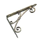 Richelieu 9-1/8 Inch Projection Decorative Shelf Bracket Brushed Antique Brass