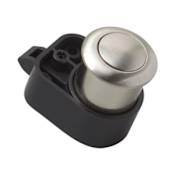 Richelieu Door Latch with Push Knob Brushed Nickel