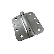 Richelieu 4 Inch x 4 Inch Spring 5/8 Inch Radius Corner Mortise Door Hinge - Single Hinge Brushed Chrome