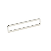 Richelieu 3-3/4 or 6-5/16 Inch Dual Center to Center Rectangular Cabinet Pull Polished Nickel