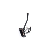 Richelieu 4-13/16 Inch Triple Swivel Coat Hook Brushed Oil-Rubbed Bronze