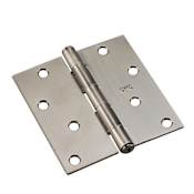 Richelieu 4 Inch x 4 Inch Plain Bearing Square Corner Mortise Door Hinge - Pair Antique Nickel