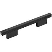 Richelieu Sophia Square 6-5/16 Inch Center to Center Textured Bar Cabinet Pull Black