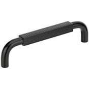 Richelieu Sophia Square 5-1/16 Inch Center to Center Fluted Handle Cabinet Pull Black