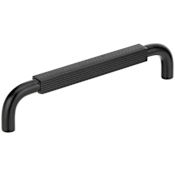 Richelieu Sophia Square 6-5/16 Inch Center to Center Fluted Handle Cabinet Pull Black