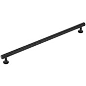 Richelieu Sophia Round 12-5/8 Inch Center to Center Grooved Bar Cabinet Pull Black