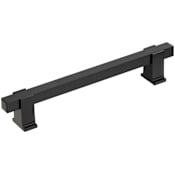 Richelieu Sophia 6-5/16 Inch Center to Center Fluted Bar Cabinet Pull Black