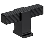 Richelieu Sophia Square 2-3/8 Inch Fluted Bar Cabinet Knob Black