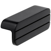 Richelieu Sophia 2-1/2 Inch Center to Center Grooved Finger Cabinet Pull Black