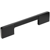 Richelieu Sophia 5-1/16 Inch Center to Center Grooved Handle Cabinet Pull Black