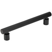 Richelieu Sophia Round 5-1/16 Inch Center to Center Fluted Bar Cabinet Pull Black