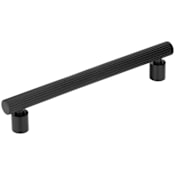 Richelieu Sophia Round 6-5/16 Inch Center to Center Fluted Bar Cabinet Pull Black