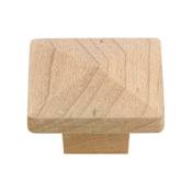 Richelieu 1-1/4 Inch Square Cabinet Knob From the Expression Collection Unfinished Maple