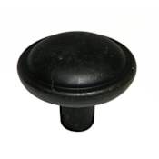 Richelieu 1-1/8 Inch Mushroom Cabinet Knob Matte Black Iron