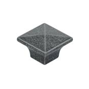 Richelieu 1-1/4 Inch Square Cabinet Knob Antique Iron