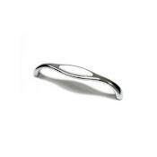 Richelieu 5 Inch Center to Center Handle Cabinet Pull from the Expression Collection Chrome and White