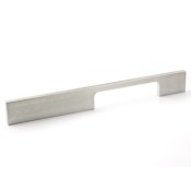 Richelieu 6-5/16 Inch Center to Center Designer Cabinet Pull from the Expression Collection Brushed Nickel