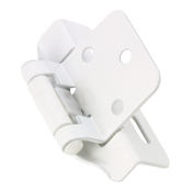 Richelieu 3/16 Inch Partial Overlay Wrap Around Cabinet Door Hinge with Self Close Function - Pair White