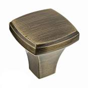 Richelieu Expression 1-1/4 Inch Square Cabinet Knob Antique English