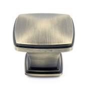 Richelieu 1-11/16 Inch Square Cabinet Knob Antique English