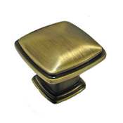 Richelieu 1-1/4 Inch Square Cabinet Knob Antique English