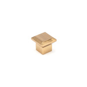 Richelieu 1-5/16 Inch Square Cabinet Knob Aurum Brushed Gold
