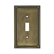 Richelieu Single Traditional Toggle Switch Plate from the Decora Collection Antique English