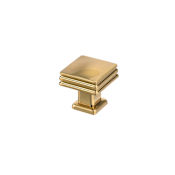 Richelieu 1-1/4 Inch Square Cabinet Knob Aurum Brushed Gold