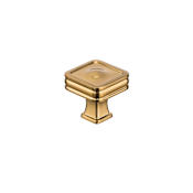 Richelieu 1-1/4 Inch Square Cabinet Knob Aurum Brushed Gold