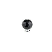 Richelieu 1-9/16 Inch Round Cabinet Knob Chrome / Black