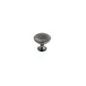 Richelieu 1 Inch Mushroom Cabinet Knob Black Stainless Steel
