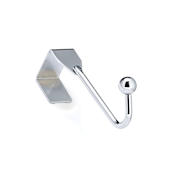 Richelieu 4-3/4 Inch Single Over the Door Metal Coat Hook Chrome