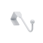 Richelieu 4-3/4 Inch Single Over the Door Metal Coat Hook White