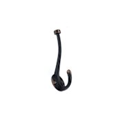 Richelieu 5-13/16 Inch Double Metal Coat Hook Brushed Oil-Rubbed Bronze