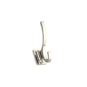 Richelieu 4 Inch Double Metal Coat Hook Brushed Nickel