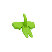 Richelieu 3-9/16 Inch Single Hook Elephant Shaped Plastic Children's Coat Hook Green