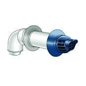 Rinnai 12 Inch Horizontal Termination Kit for Condensing Tankless Water Heaters White