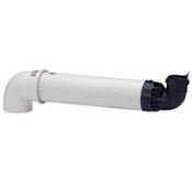 Rinnai 3” Inner Diameter - Direct Vent Pipe - Double Wall - Horizontal Termination Diverter Kit for Condensing Tankless Water Heaters White