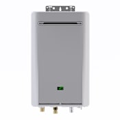 Rinnai 5.3 GPM 140,000 BTU 120 Volt Liquid Propane Tankless Water Heater for Outdoor Installation Silver