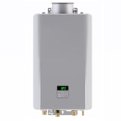 Rinnai 8.5 GPM 180,000 BTU 120 Volt Natural Gas Tankless Water Heater for Indoor Installation Silver