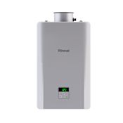 Rinnai 8.5 GPM 180,000 BTU 120 Volt Residential Indoor Liquid Propane Tankless Water Heater Silver