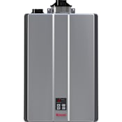 Rinnai Sensei 9 GPM 160000 BTU 120 Volt Residential Natural Gas Tankless Water Heater for Indoor Installation With Recirculation Pump Silver