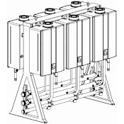 Rinnai 4 Unit Free Standing Tankless Water Heater Rack System N/A