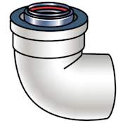 Rinnai 90 Degree Plastic Elbow for LS Series Tankless Water Heater Venting N/A