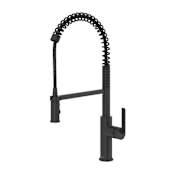Riobel Authentica 1.5 GPM Single Hole Pre-Rinse Pull Down Kitchen Faucet Black