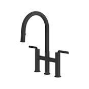 Riobel Authentica 1.5 GPM Bridge Pull Down Kitchen Faucet Black