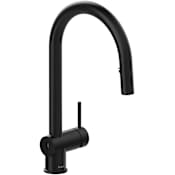 Riobel Azure 1.5 GPM Single Hole Pull Down Kitchen Faucet with Boomerang, Duralock, and Reflex Technology Black