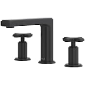 Riobel Manifesto 1.2 GPM Widespread Bathroom Faucet with Pop-Up Drain Assembly and Dual Cross Handles Black