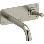 Riobel Riu 1.2 GPM Wall Mounted Centerset Bathroom Faucet Brushed Nickel